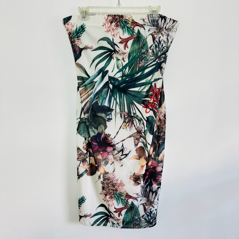 NWT Blue Leopard Floral Mini Dress